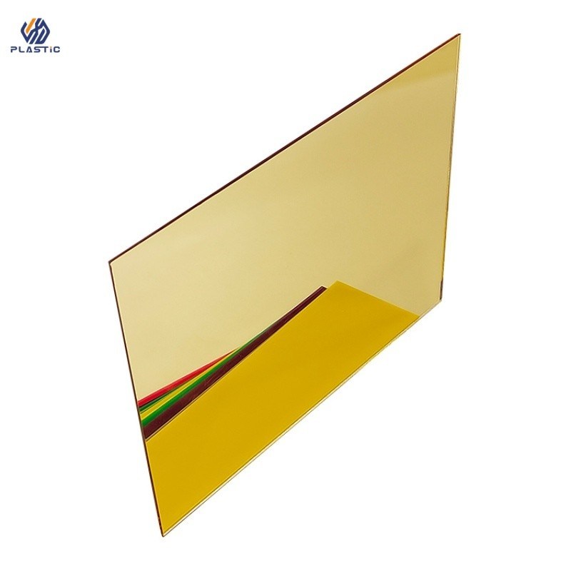 PE Film Covered Gold Mirror Acrylic Sheet 4ft X 8ft for Versatile Applications