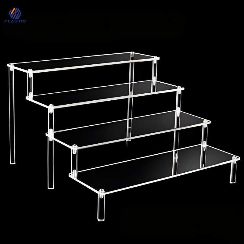 OEM ODM Acrylic Riser Display Stand Solution Clear Display Shelves For Your Business