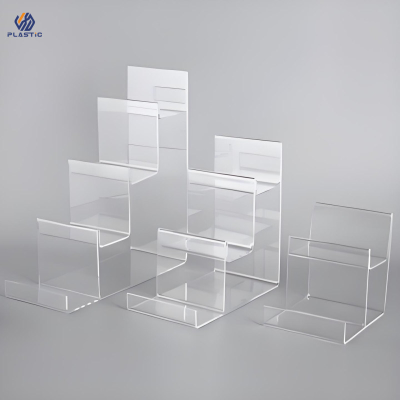 OEM ODM Acrylic Riser Display Stand Solution Clear Display Shelves For Your Business