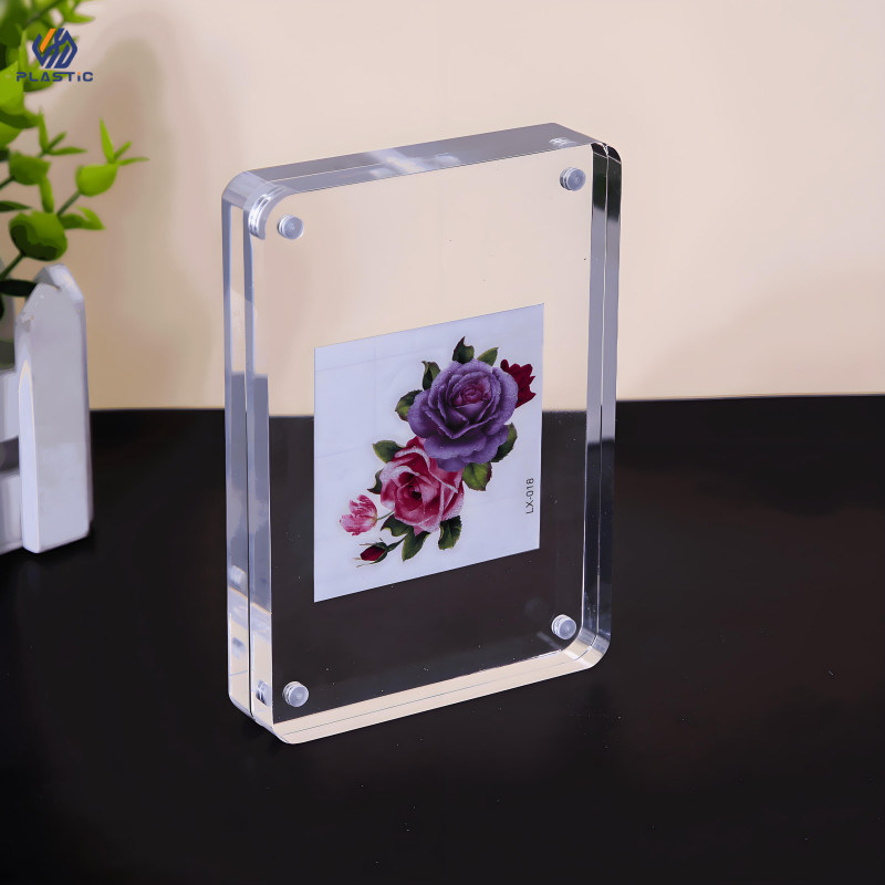 5x7inch Transparent Acrylic Photo Frame UV Resistant Customized Color