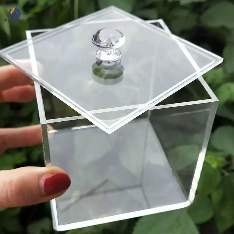 Custom Printing Clear Acrylic Plastic Boxes , Jewelry Storage Box For Organizing