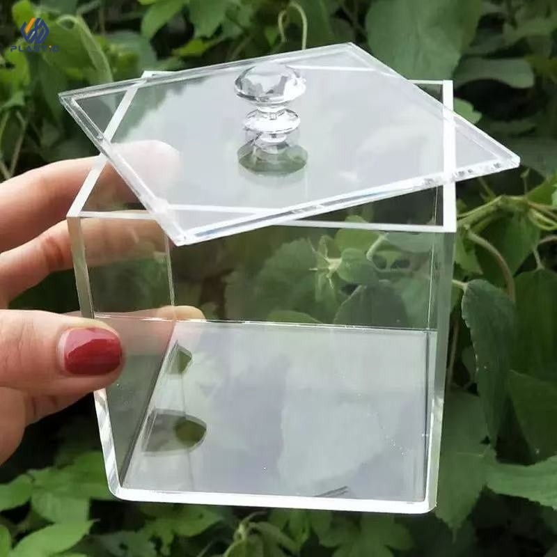 Custom Printing Clear Acrylic Plastic Boxes , Jewelry Storage Box For Organizing