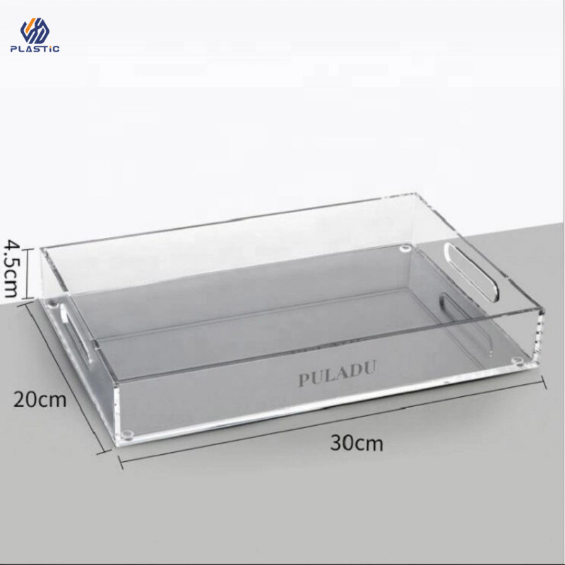 OEM Logo Acrylic Desk Organizer Tray Thiết kế hiện đại Hạch Acrylic Organizer Box