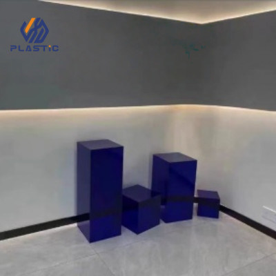 Weather Resistance Acrylic Pedestal Stand Perspex Display Stand Multi Colored