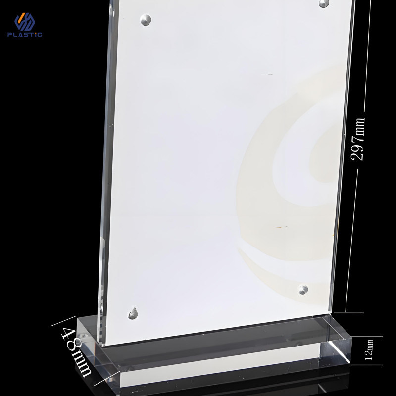 Countertop Transparent Acrylic Sign Holder A3 A4 A5 Size For Advertising Needs