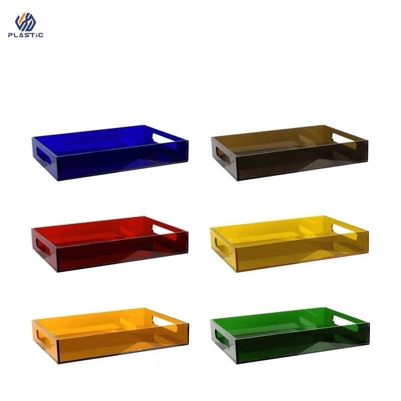 Multi Colored Clear Acrylic Storage Trays 3mm Thickness With Customizable Logo