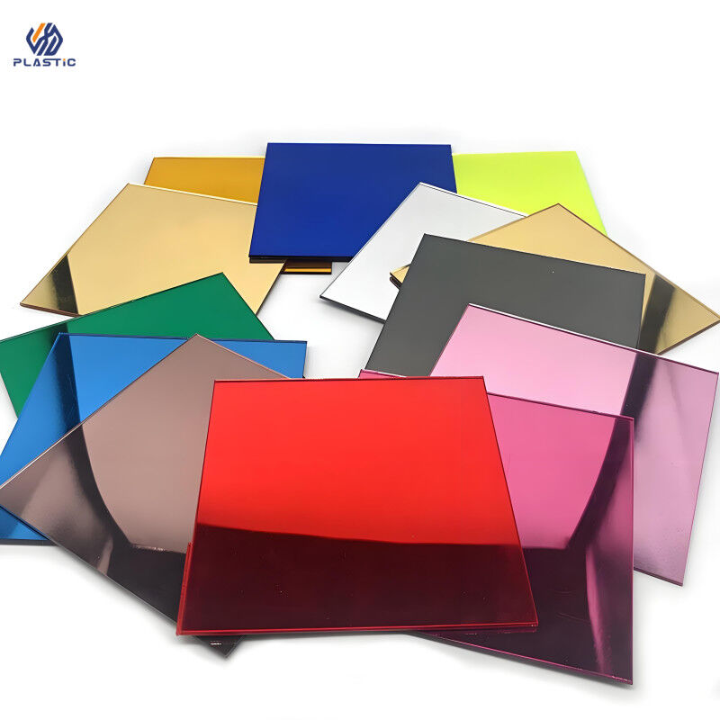 1220mm Width Mirror Acrylic Sheet in Rose Gold Color Custom Cut To Size for Signage and Display