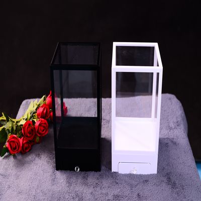 Virgin PMMA Acrylic Storage Box Cosmetic Display Boxes Customized Design