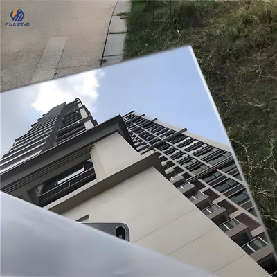 Wall Decorative Silver Acrylic Mirror Panels CNC Cut With Logo Printed