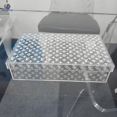 Customimzed Logo Acrylic Storage Box , Virgin PMMA Acrylic Makeup Organizer Box