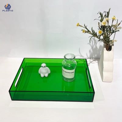 Acrylic Lucite Serving Tray Easy To Clean Acrylic Storage Tray 3mm Thickness