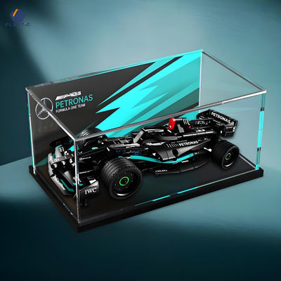 Fire Proof Rectangular Acrylic Toy Display Case Waterproof Customized Design